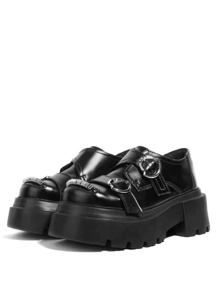 Fake leather platform shoes【s0000003921】