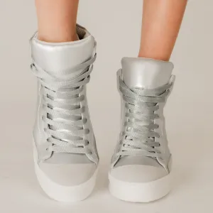 Fearless Silver Wedge Sneaker