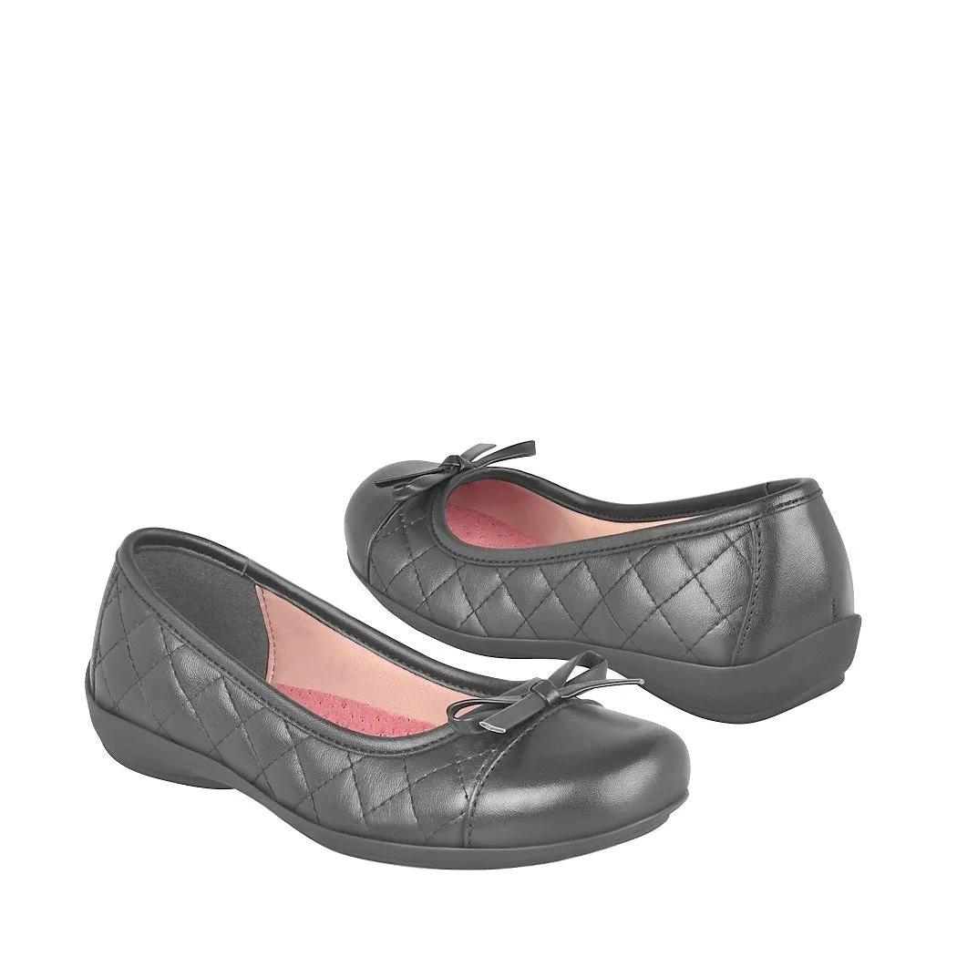 Flats casuales Flexi para niña piel negro 25226