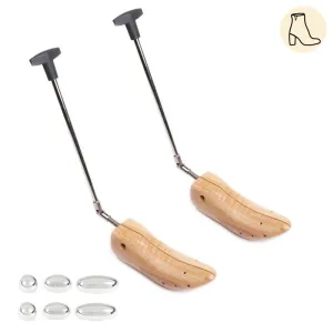 FootFitter Premium Professional 1" - 3" High Heel Boot Stretcher Set - Pair of Boot Stretcher