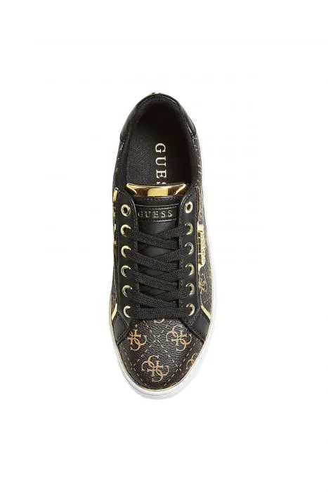 GUESS sneakers met logo-print en metallic details