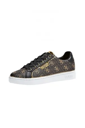 GUESS sneakers met logo-print en metallic details