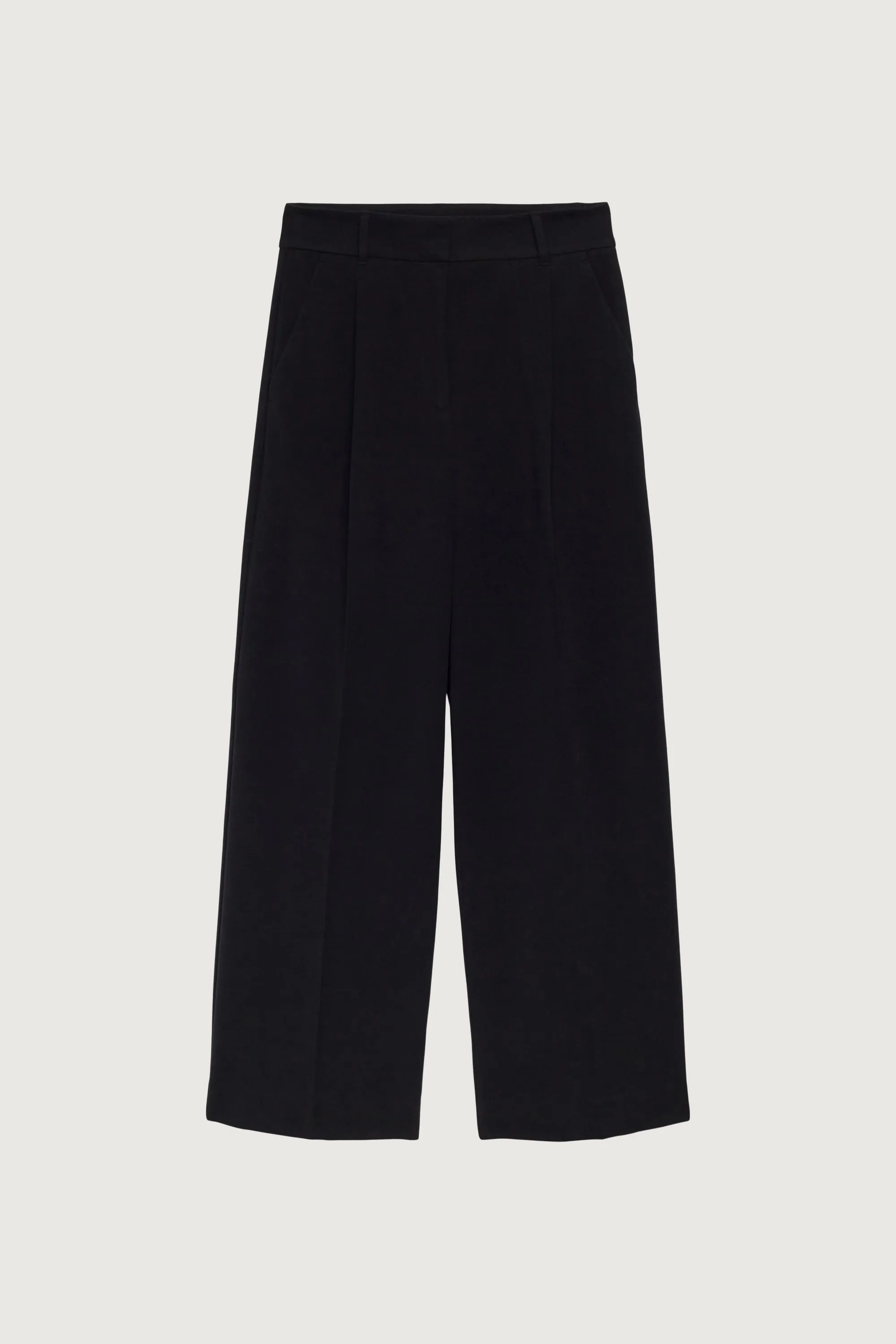 HIGH-RISE STRAIGHT LEG TROUSER WITH PLEATS