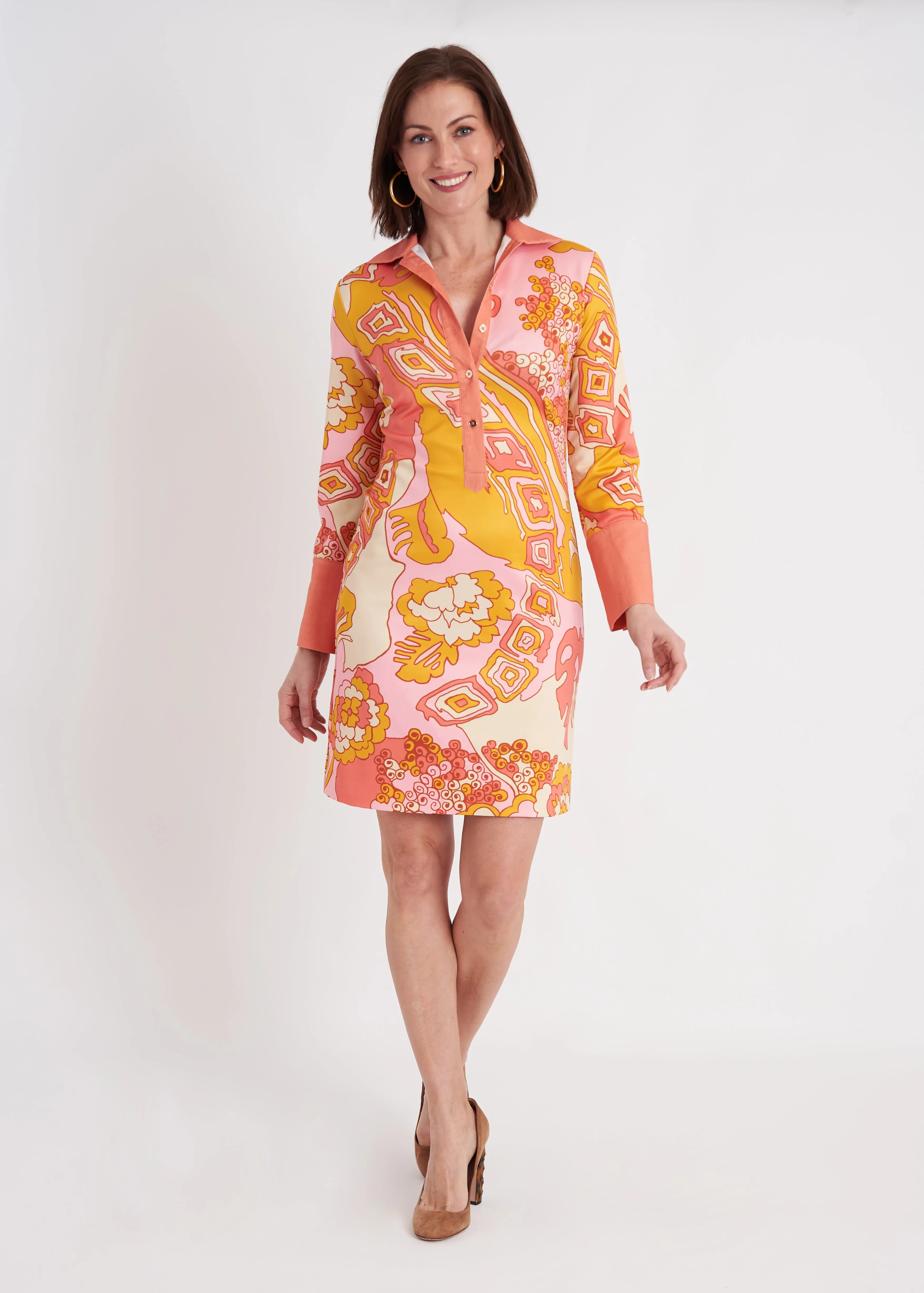 Ivy Dress - Whirlwind Marigold