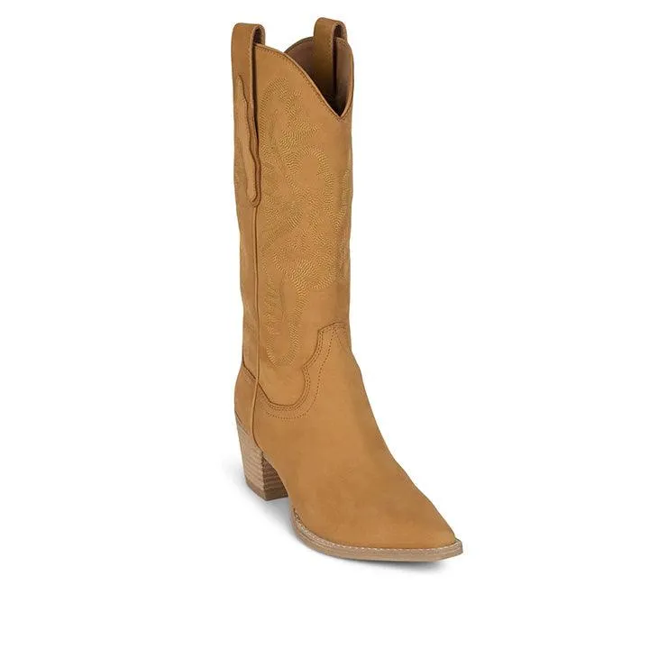 JEFFREY CAMPBELL - TAN NUBUCK DAGGET BOOTS