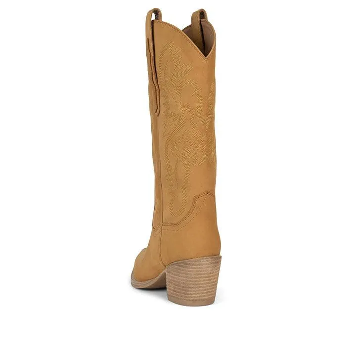 JEFFREY CAMPBELL - TAN NUBUCK DAGGET BOOTS