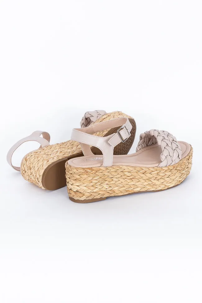 Jessica Nude Braided Platform Sandals FINAL SALE