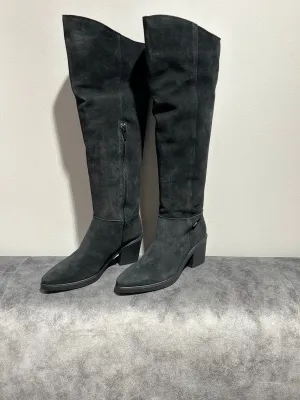 JOSE SAENZ Tall Suede Black Boots