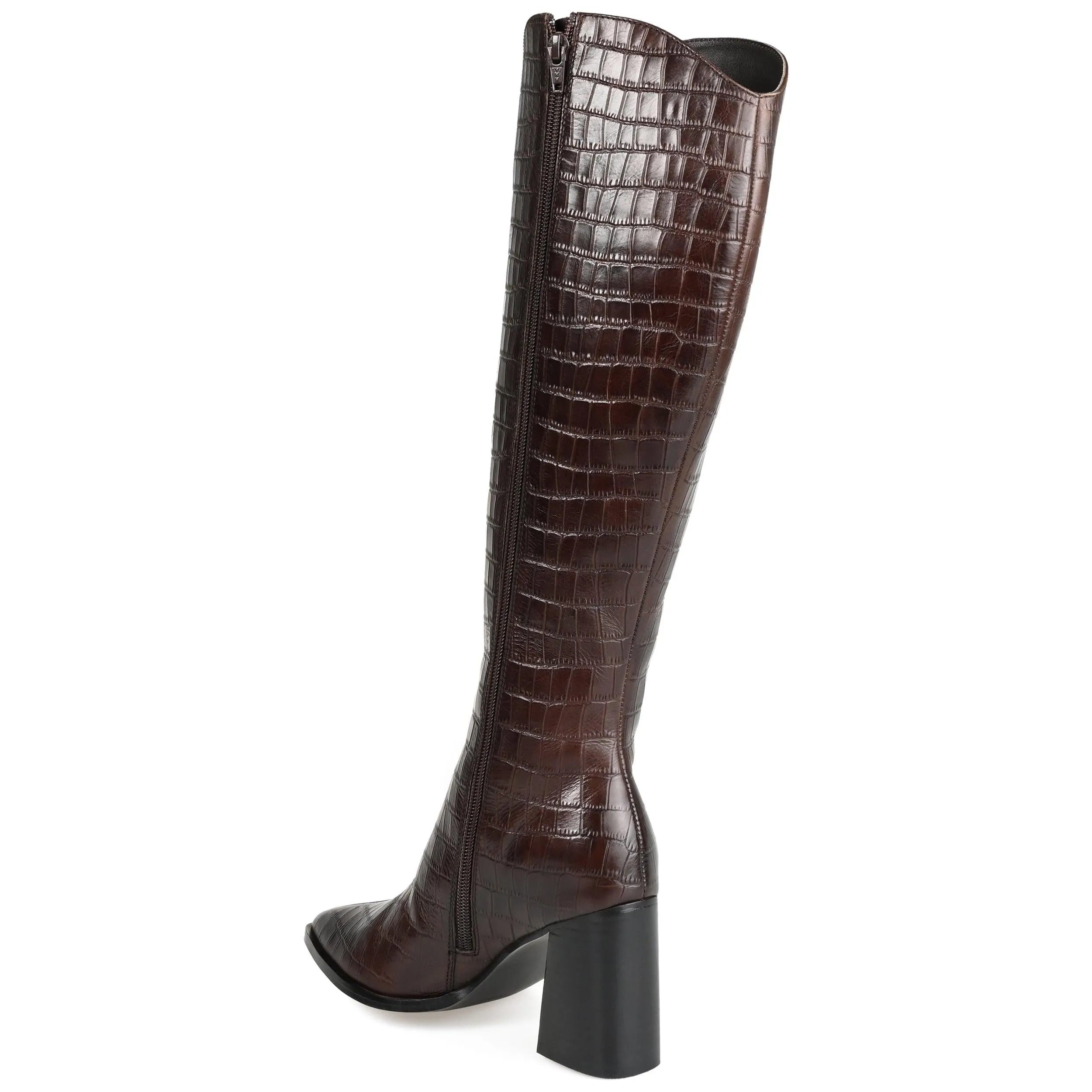 LAILA LEATHER BOOTS IN WIDE CALF