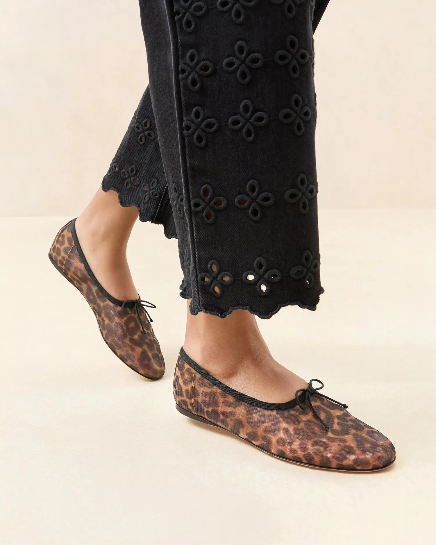 Landon Leopard Mesh Ballet Flat