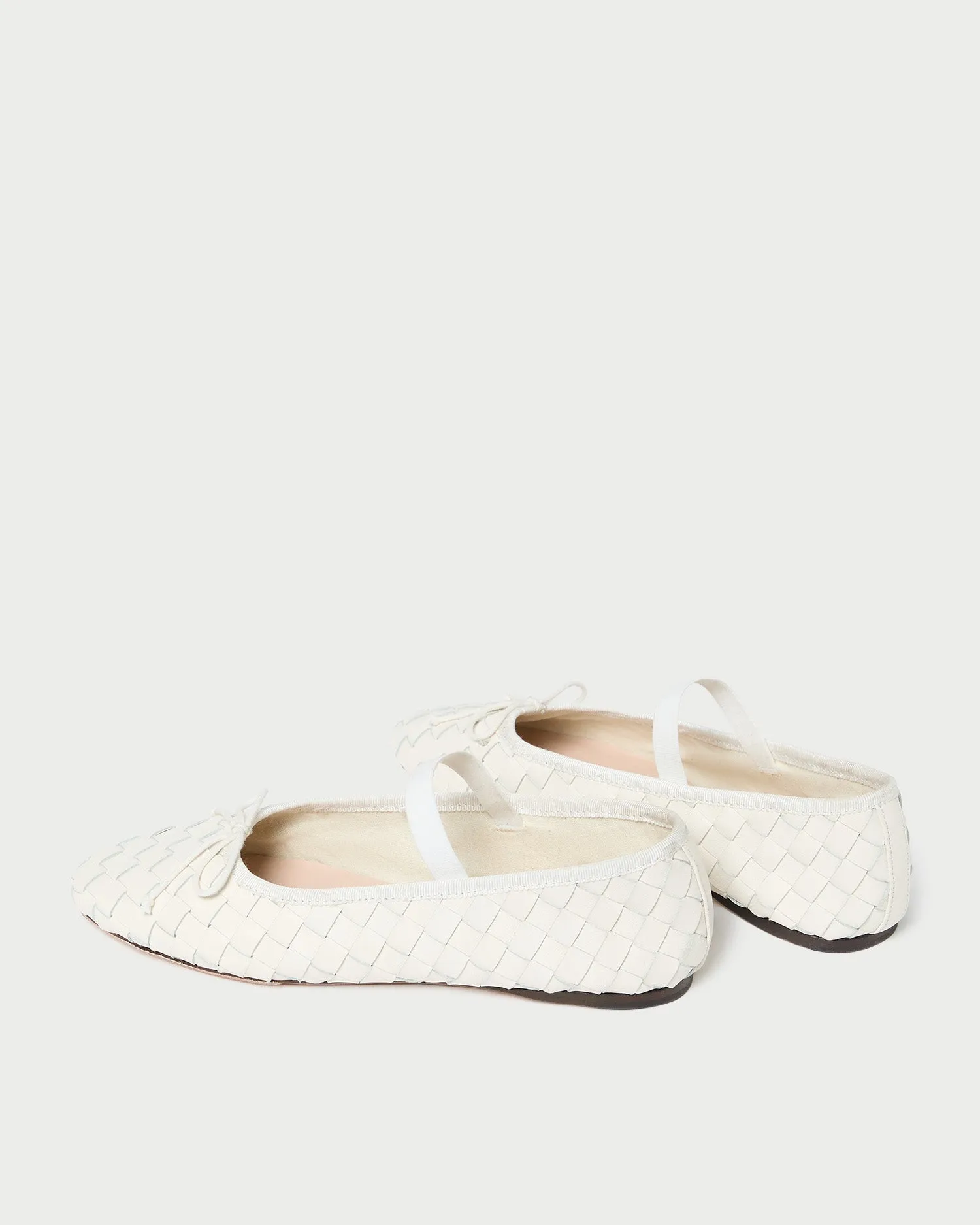 Leonie Cream Woven Ballet Flat