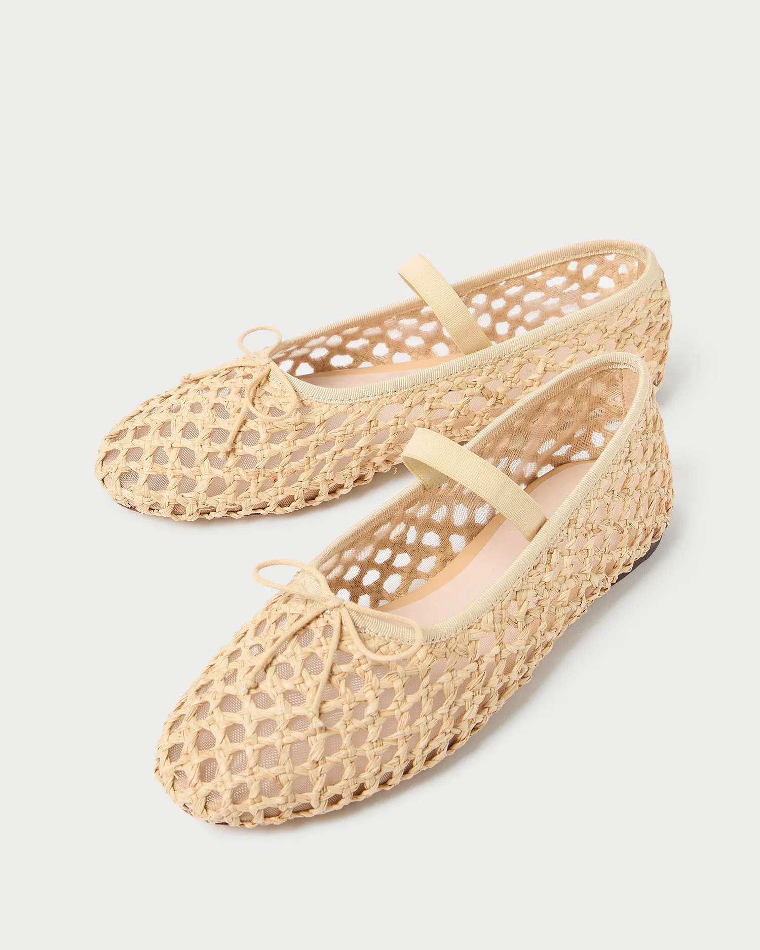 Leonie Natural Crochet Ballet Flat