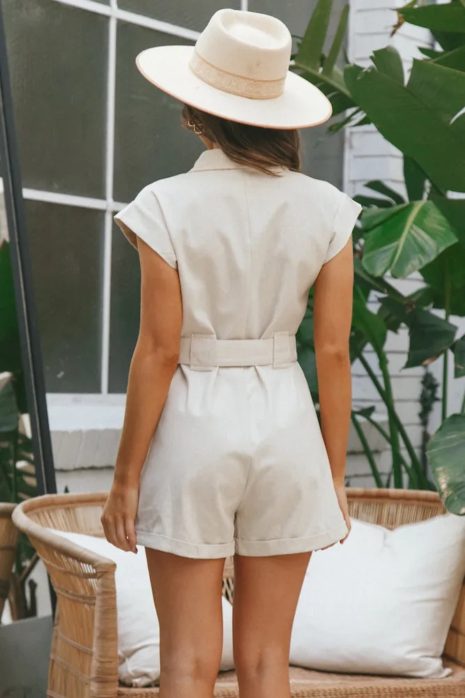 Love And Alchemy Romper Beige