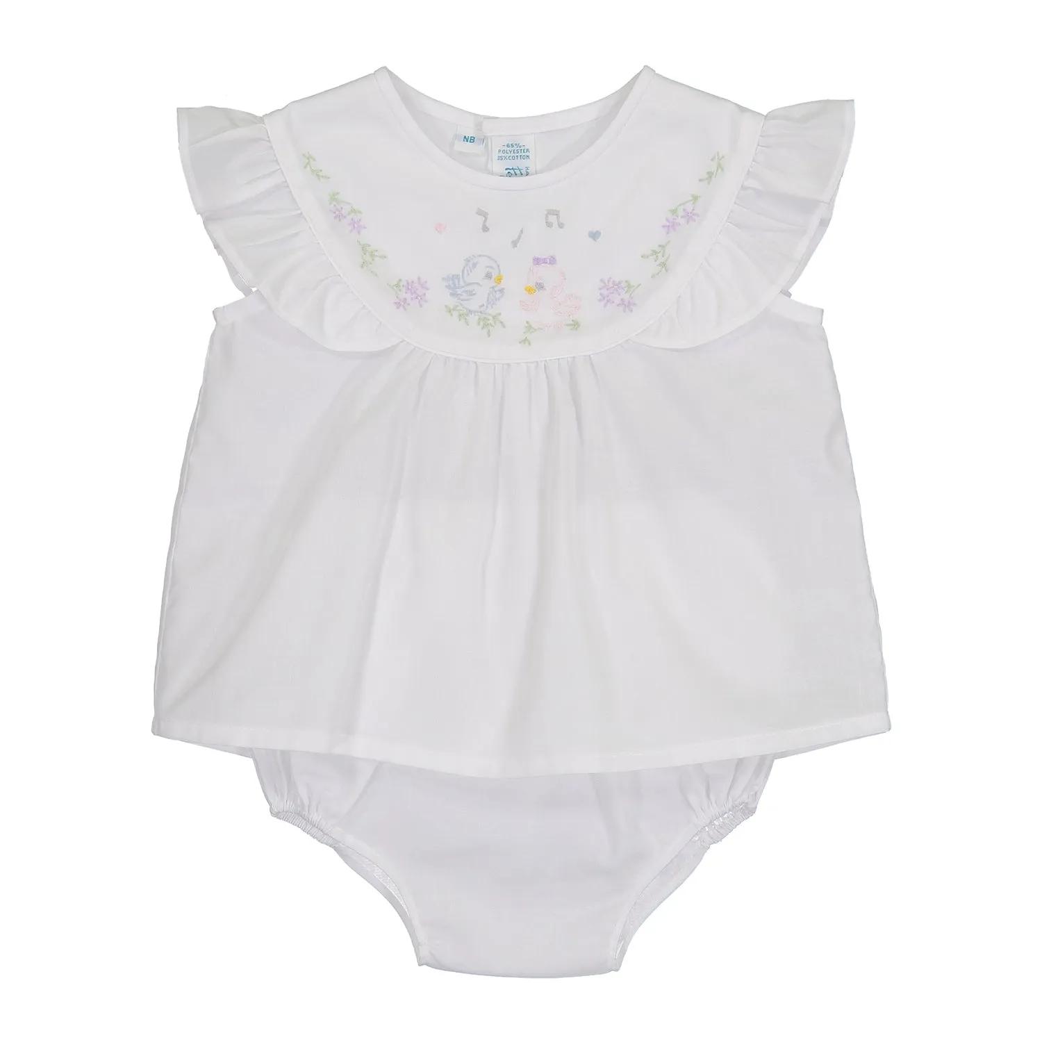 Lovebirds Diaper Set - White