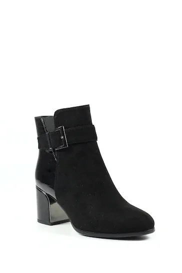 Lunar GLC804 Europa Black Womens Heeled Ankle Boots