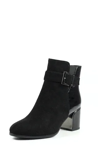 Lunar GLC804 Europa Black Womens Heeled Ankle Boots