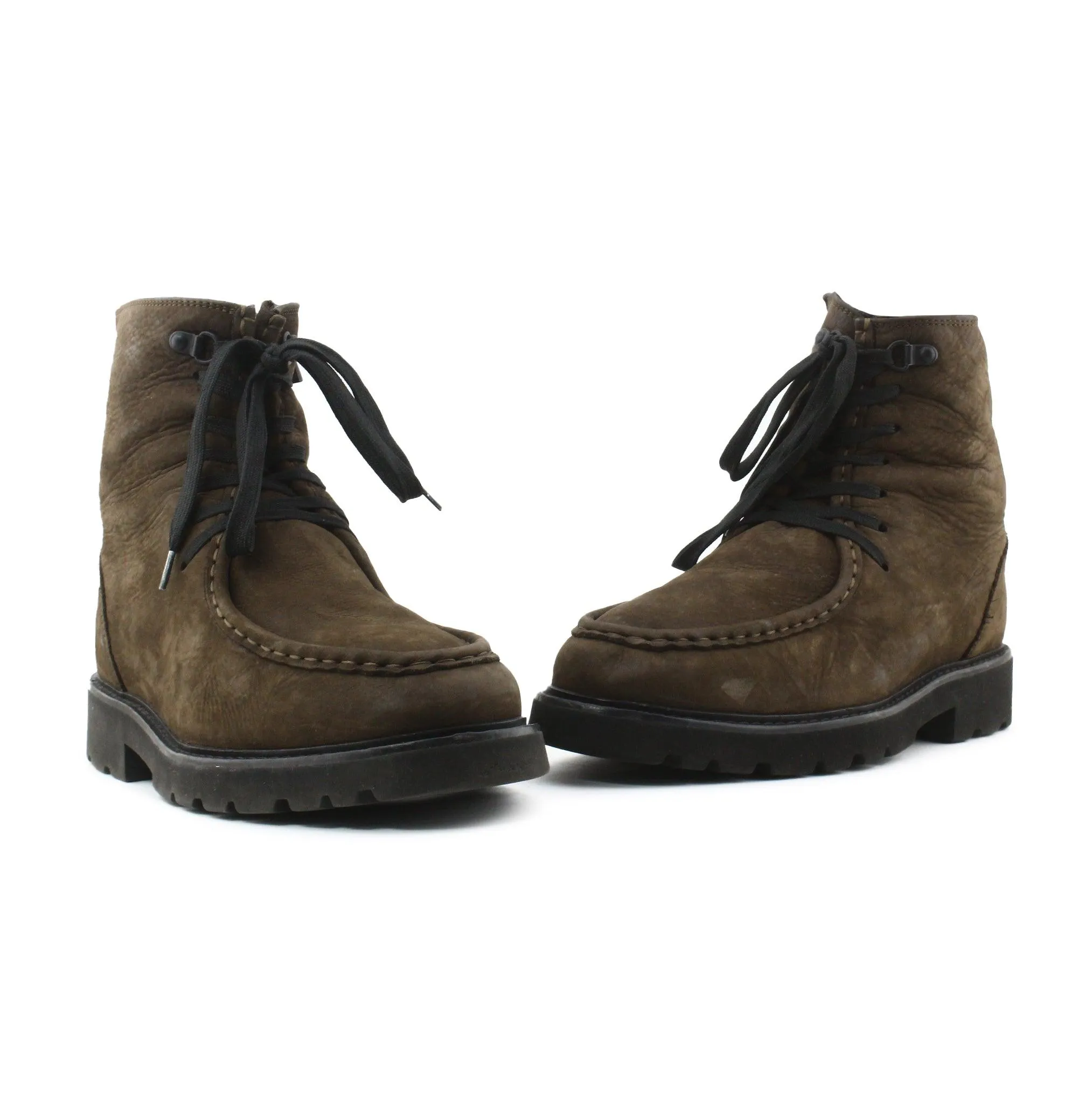 Massimo Dutti Zipper Combat Boots | Suede