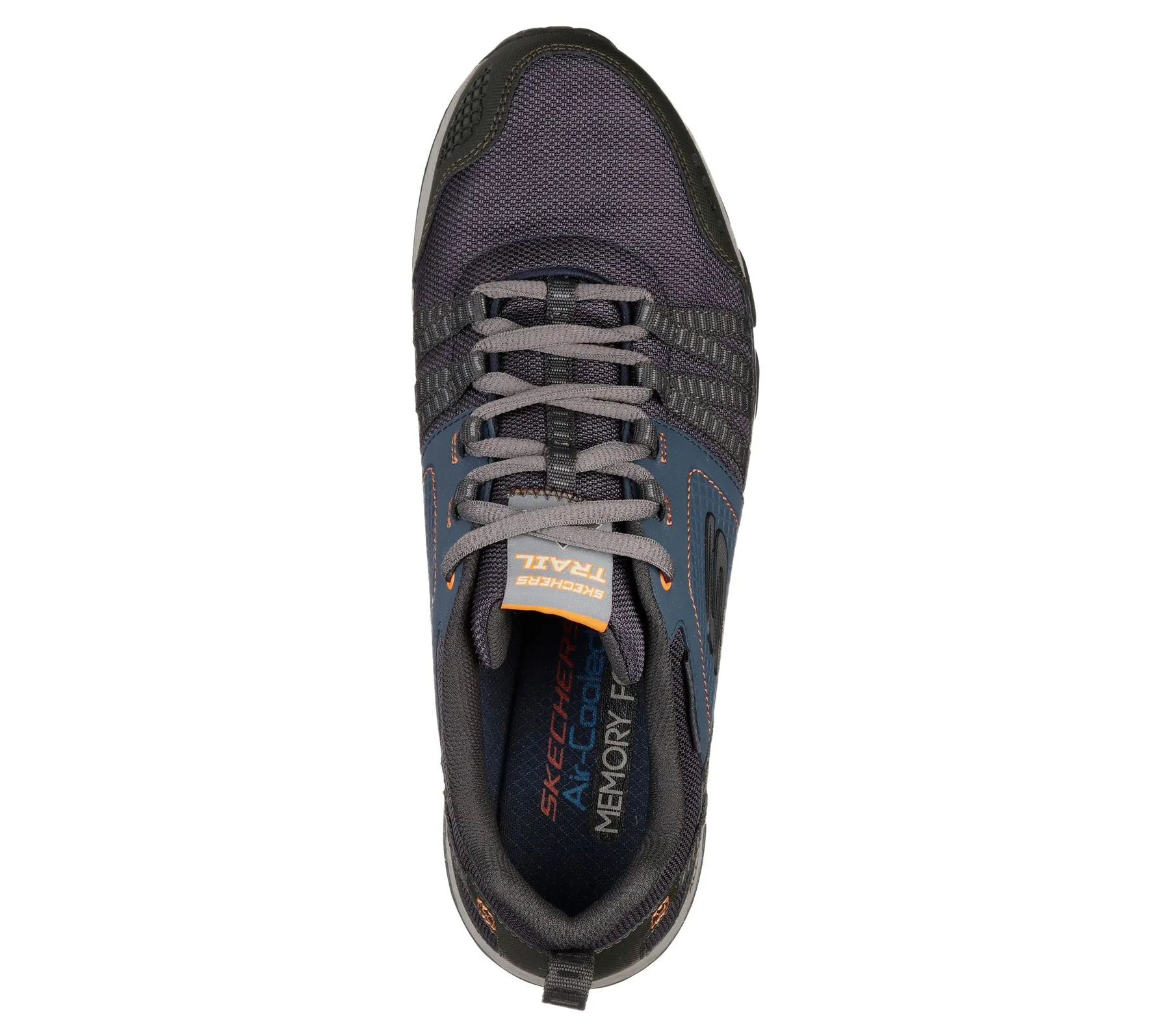 Mens Skechers Escape Plan Relaxed Fit Water Repellent Navy/Orange Style 51591/NVOR