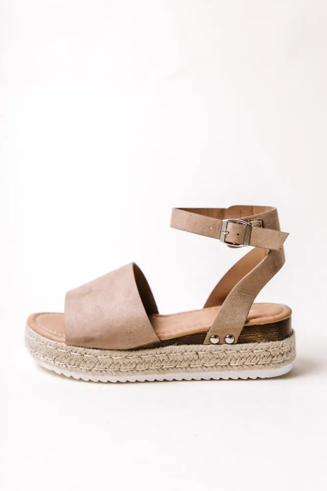 Miranda Espadrille Sandal in Taupe