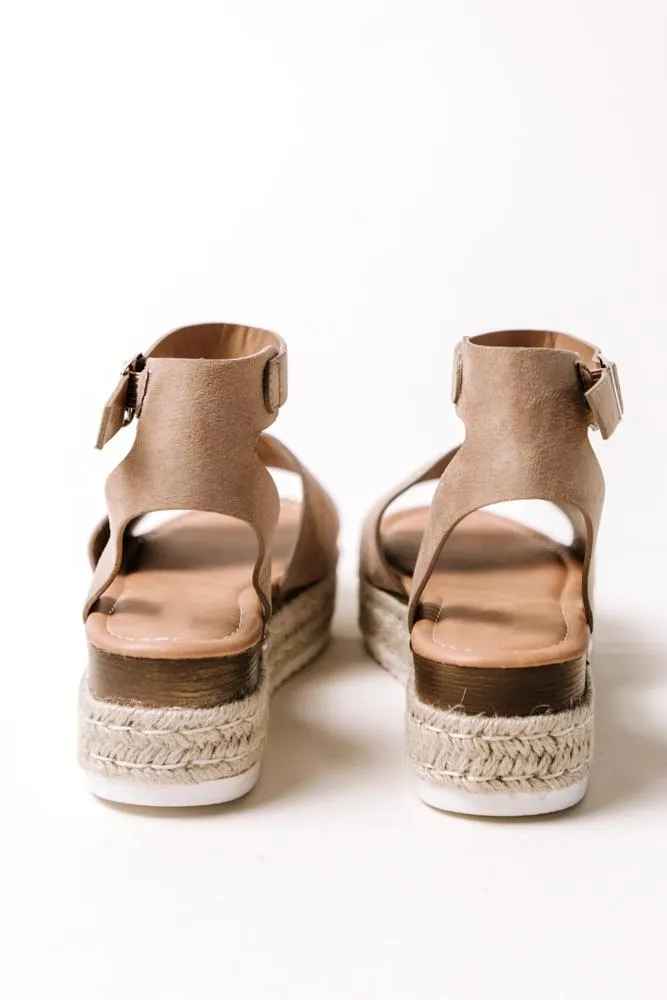 Miranda Espadrille Sandal in Taupe