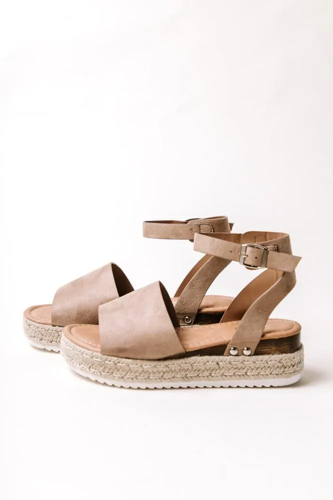 Miranda Espadrille Sandal in Taupe