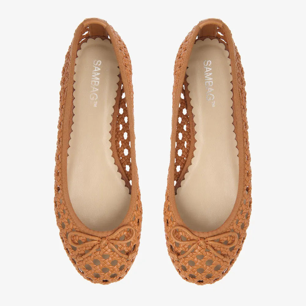 Natalie Tan Woven Ballet Flat