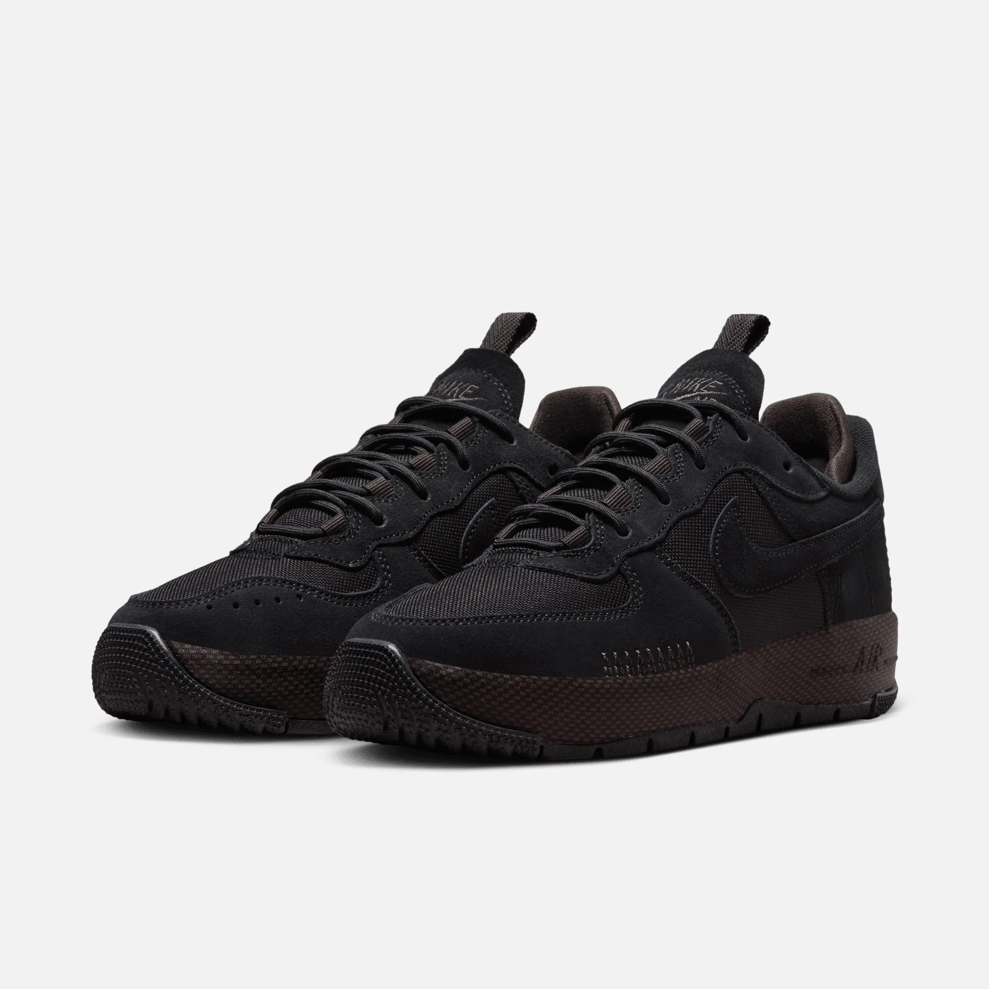 Nike Women's Air Force 1 Wild Black Velvet Brown