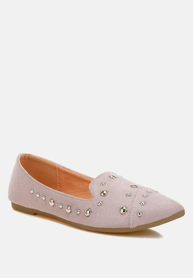 Olesia Stud Emebllished Ballet Flats