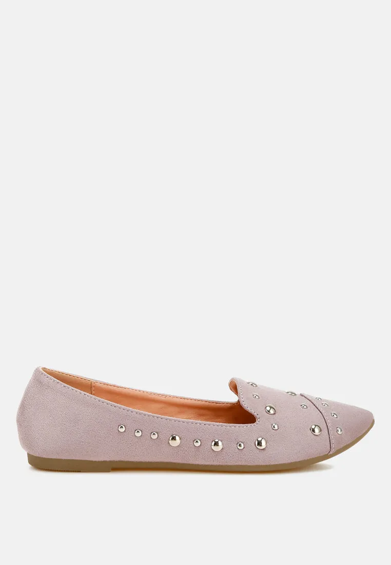 Olesia Stud Emebllished Ballet Flats