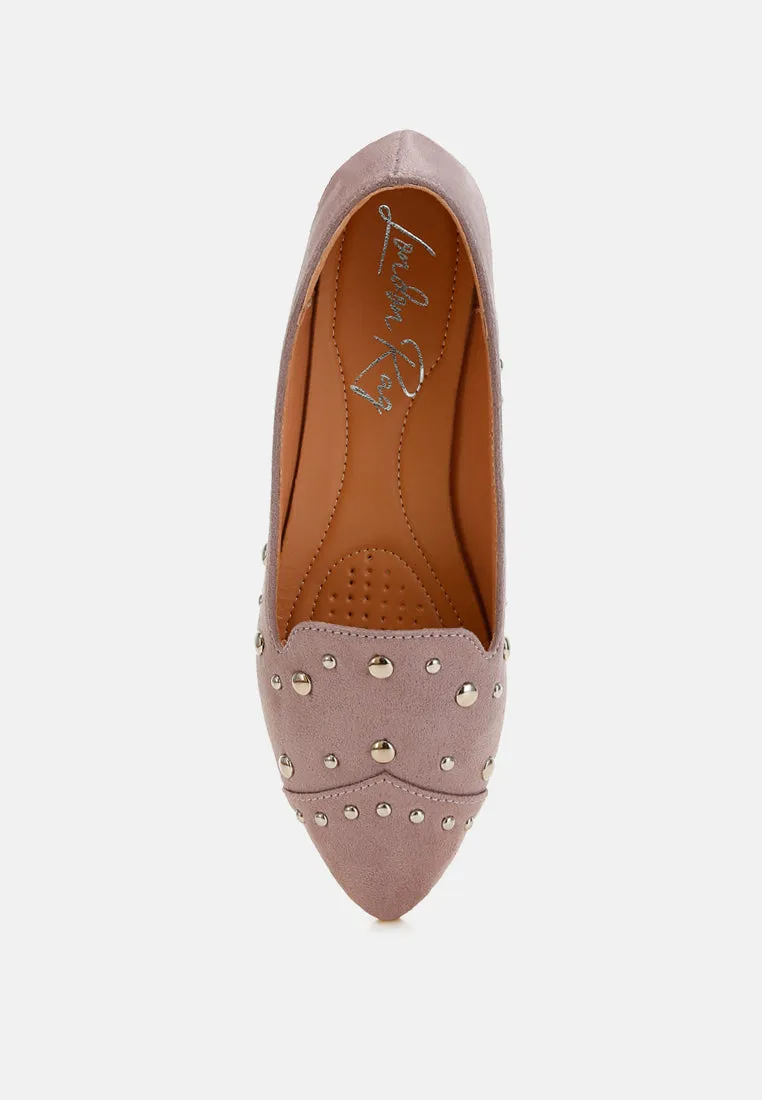 Olesia Stud Emebllished Ballet Flats