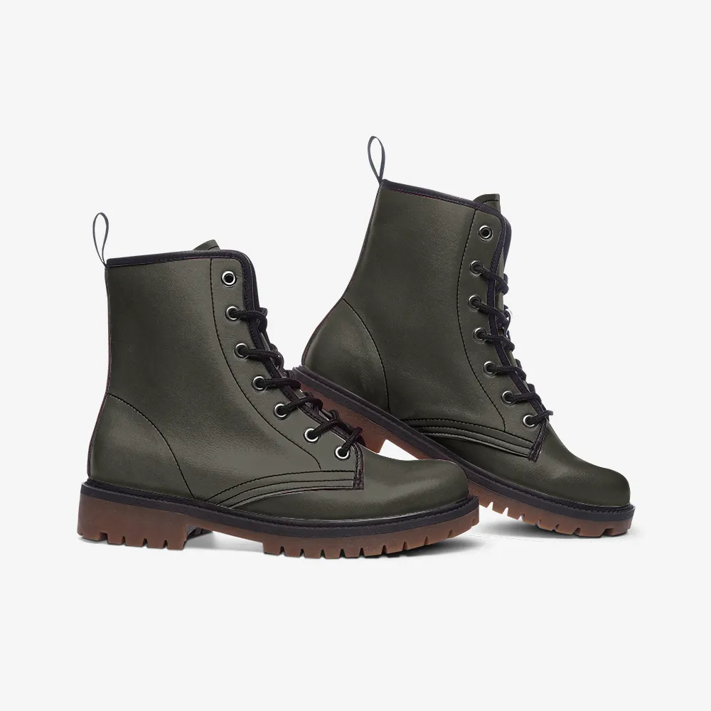 Olive Dust Lace Up Boots