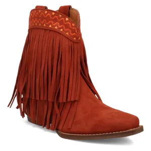 Online Exclusive | Dingo | Tapadero Suede Leather Bootie in Rust ** PREORDER