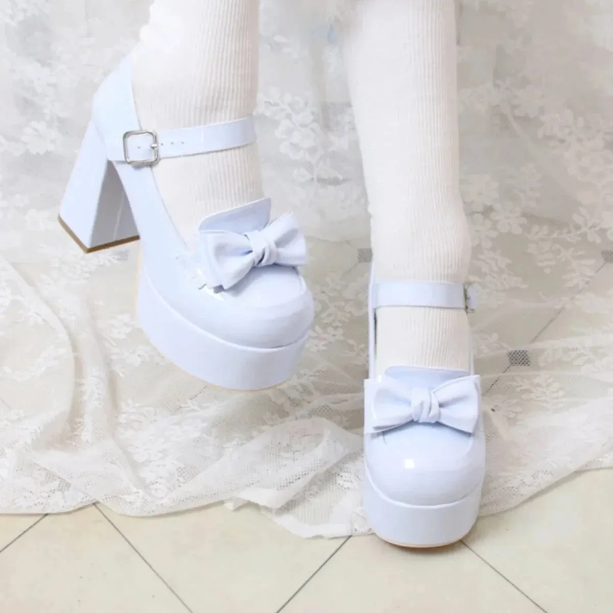 Pastel High Heel Platform Shoes