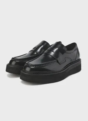 Platform Leather Loafers