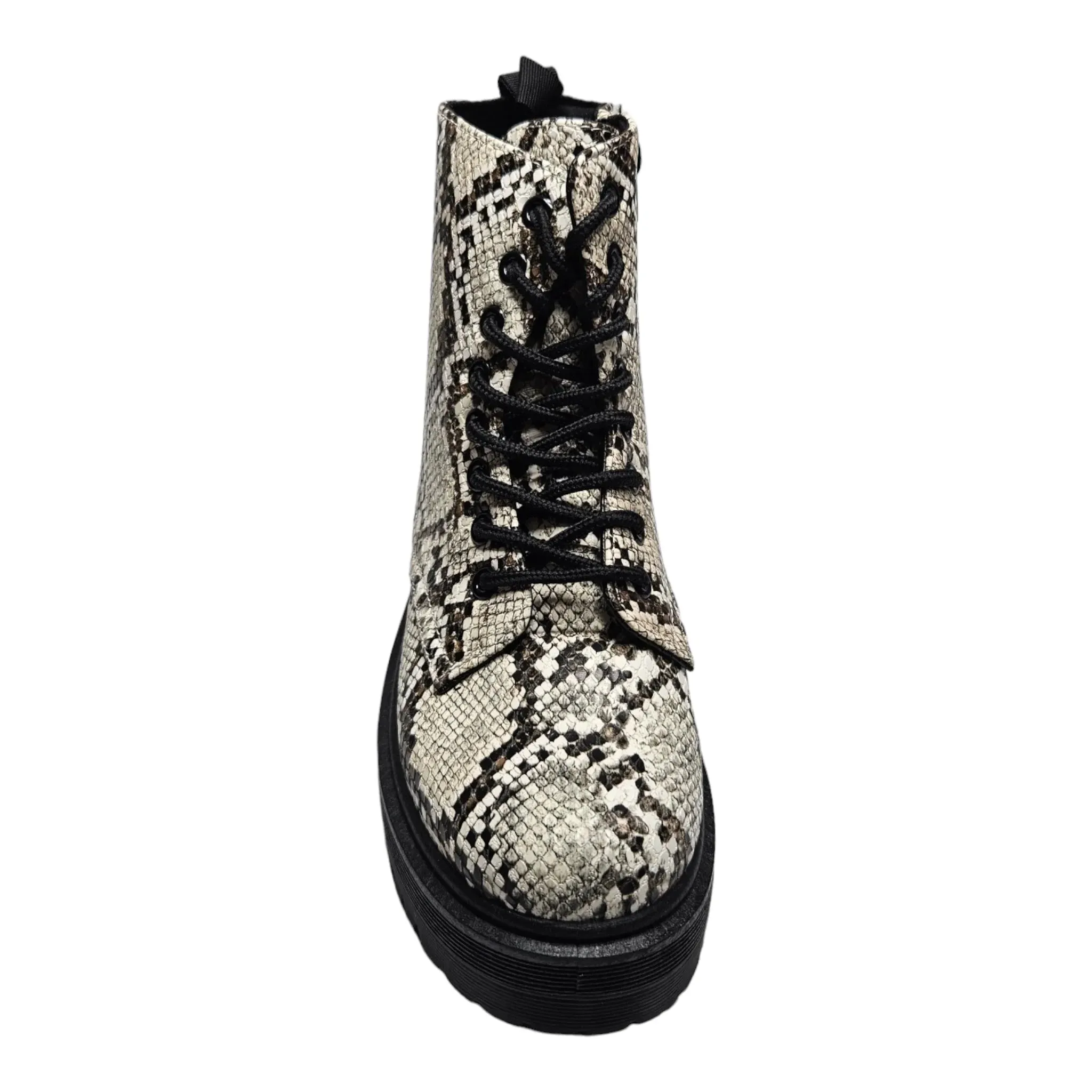 Raffi Animal Print Lace Up Combat Boot