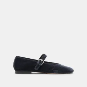 ROSLYN BALLET FLATS DUSTY BLUE VELVET