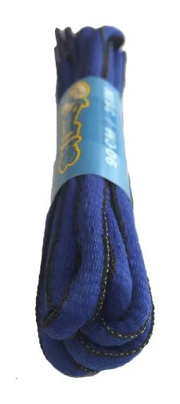 Royal Blue and Black Oval Running Shoe Shoelaces - 6mm wide