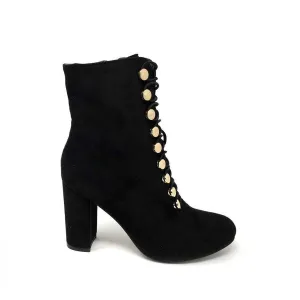 Sana Ankle Boot With Gold Buttons