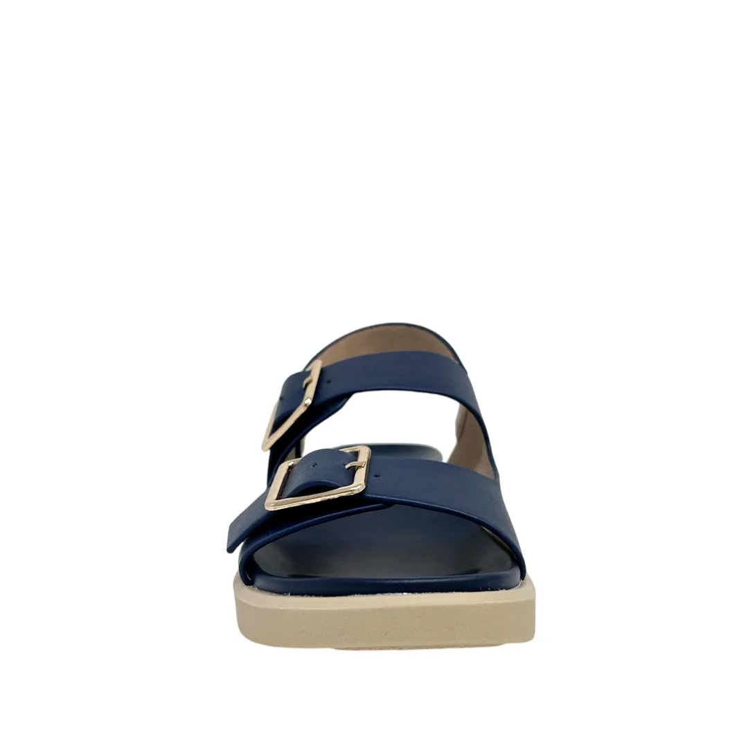 Sandalias flats Valia navy