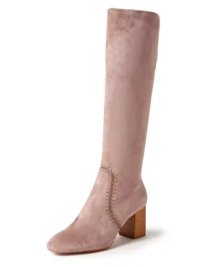 Sari Microsuede Boots Blush