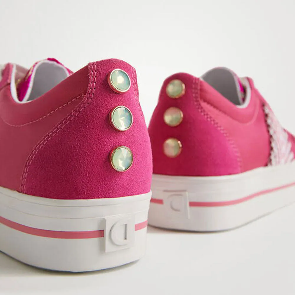 Scarpe Donna DESIGUAL Sneakers con Platform colore Fucsia e Fascia Etnica