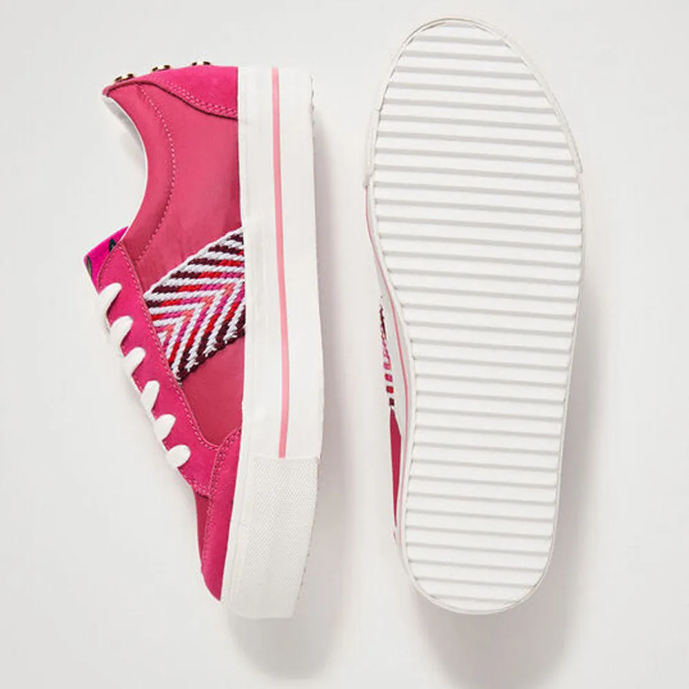 Scarpe Donna DESIGUAL Sneakers con Platform colore Fucsia e Fascia Etnica