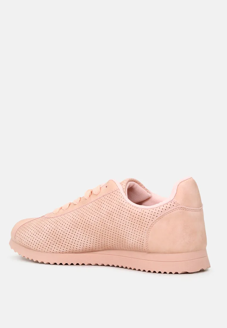 Serena Casual Lace-Up Perforated Sneakers