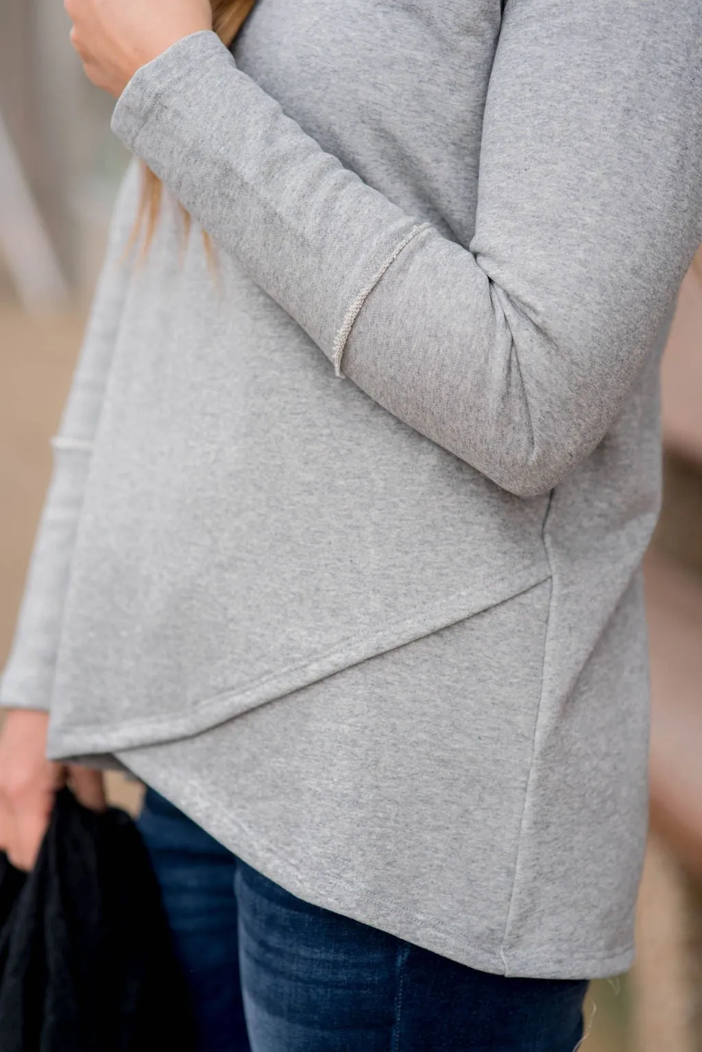 Side Zip Wrap Pullover