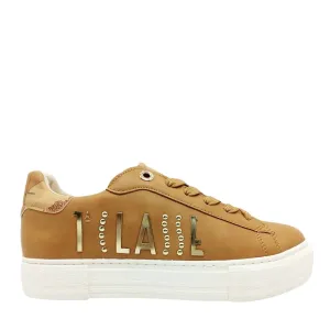 Sneakers Donna 1A Classe Alviero Martini color Cuoio con Logo Oro 10876