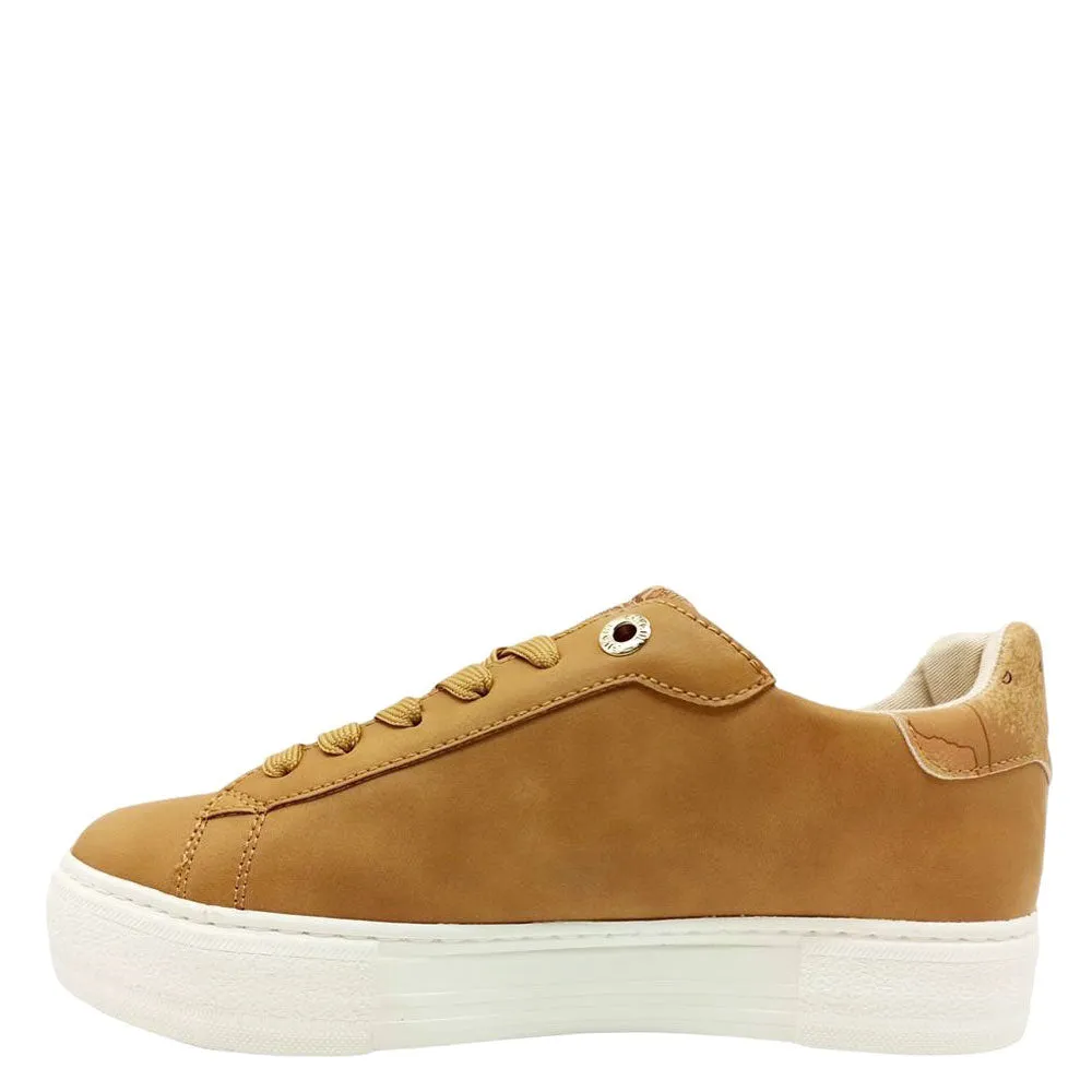 Sneakers Donna 1A Classe Alviero Martini color Cuoio con Logo Oro 10876