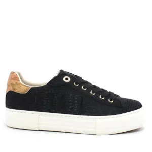 Sneakers Donna 1A Classe Alviero Martini in Tessuto Nero con Logo 10877