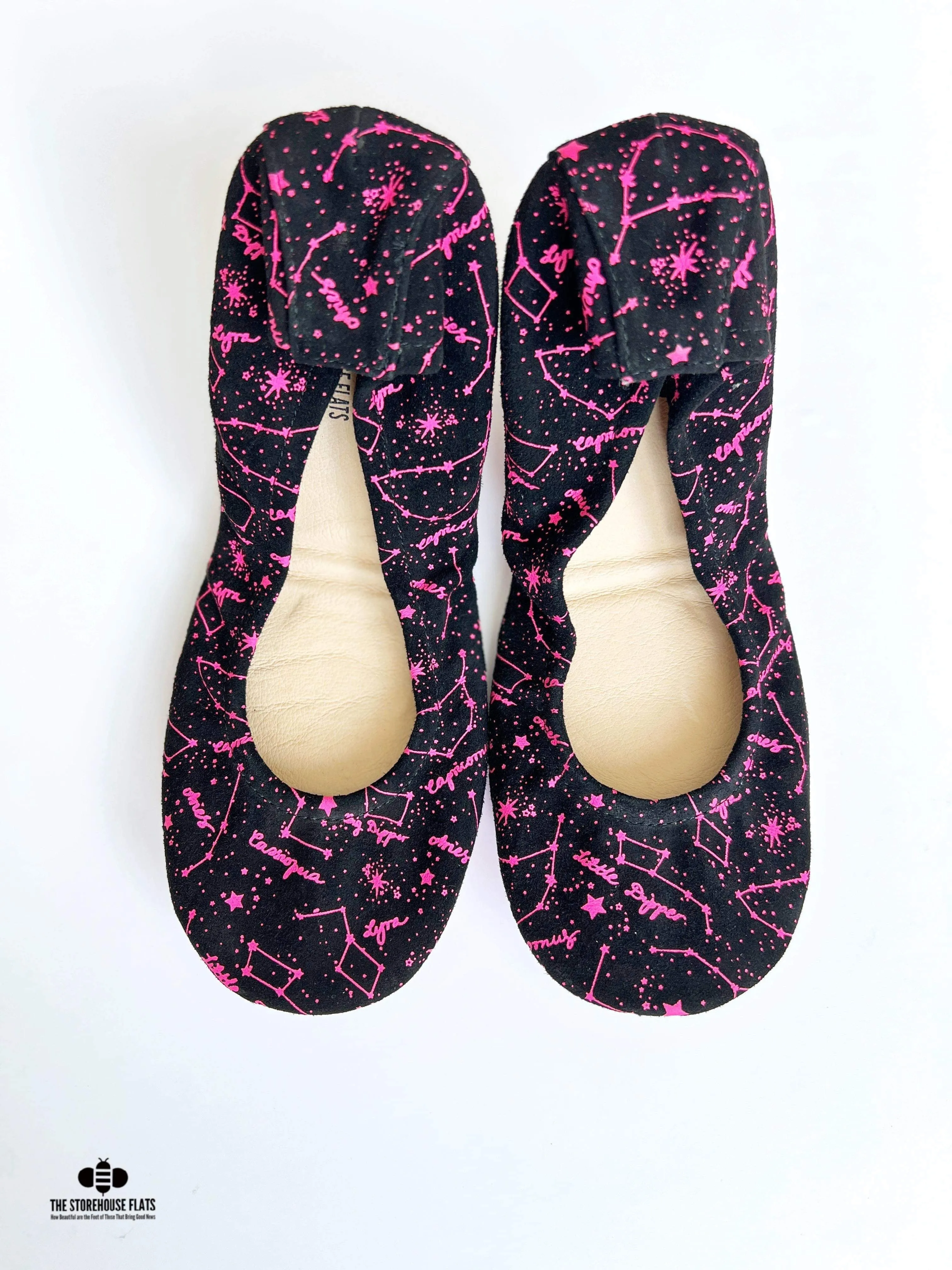 Star Gazer Printed Suede - pink