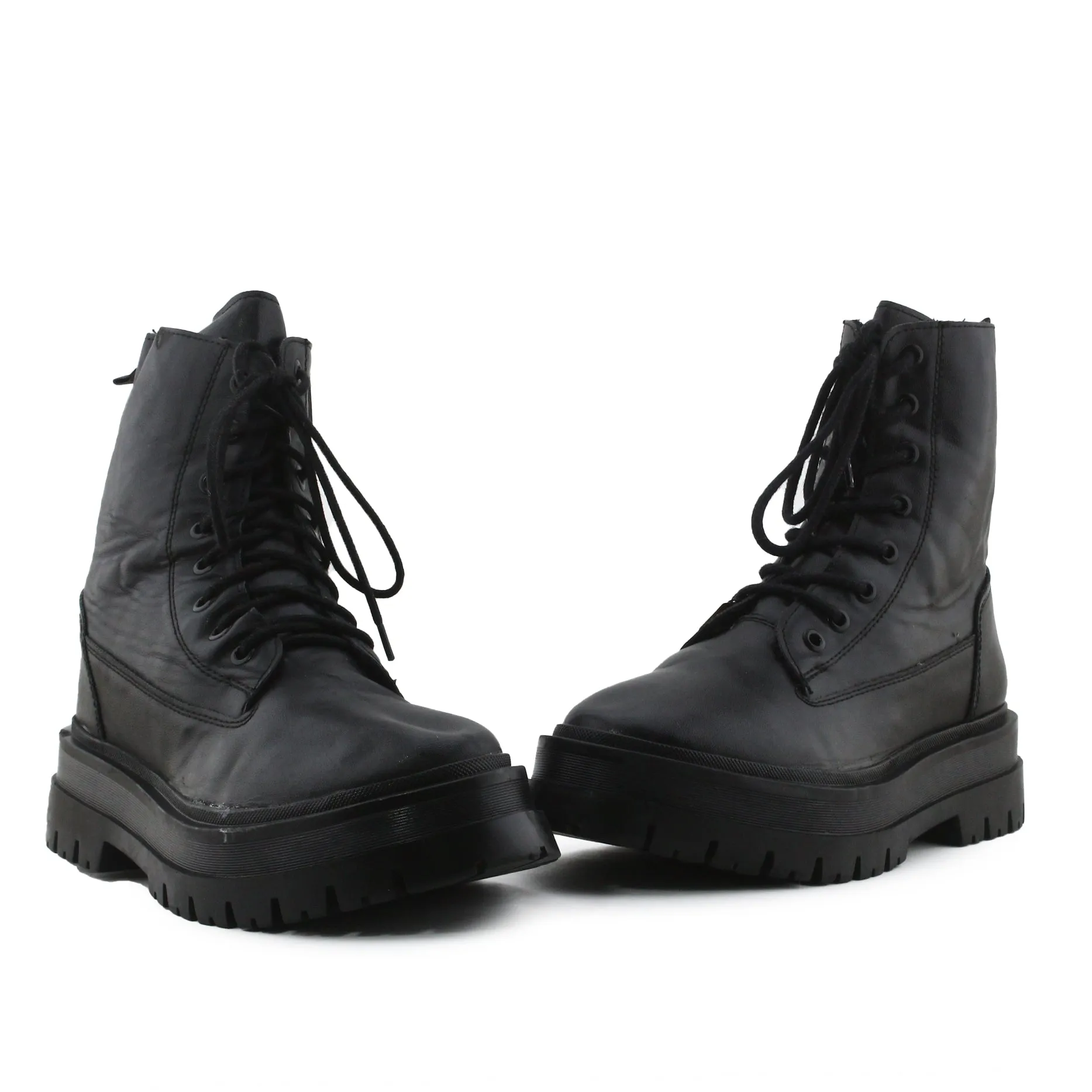 Stradivarius Laces Combat Boots | 100% Authentic Leather