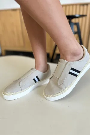 Striped Slip On Sneakers